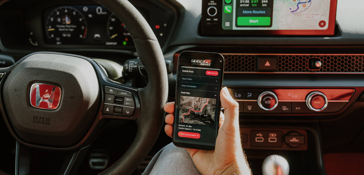 Ponad 120 najlepszych europejskich tras na interaktywnej mapie dla Hondy Civic Type R